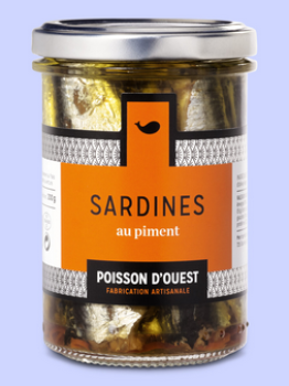 Sardine - ganze Fische - Olivenoel - Bretagne - franzoesische Feinkosth - Bretagne - franzoesische Feinkost - franzoesische Spezialitaet - Piment